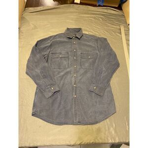 Woolrich Shirt Mens Medium Button Down Blue Long Sleeve